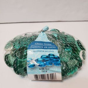 Colored Glass Gems, Green Glass Gems, Glass Marbles, Soil Topper, Vase Filler